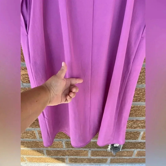 Everlane Magenta Japanese GoWeave Picnic Button Front Dress size 4 - Picture 7 of 11